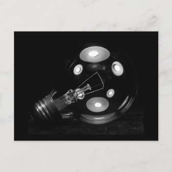 Fat Light Bulb B&w Postcard by VoXeeD at Zazzle