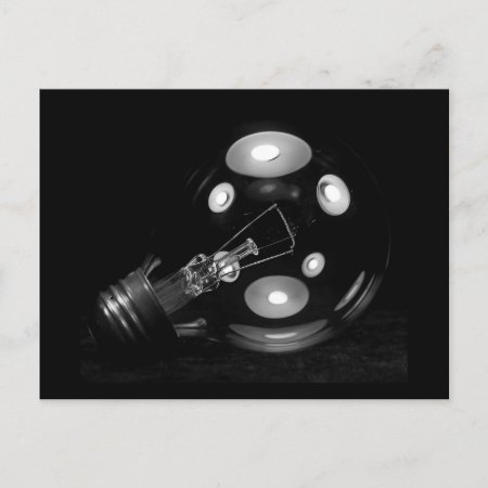Fat Light Bulb B&w Postcard