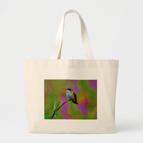 Fat little Hummingbird Large Tote Bag