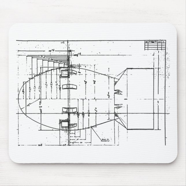 Fat Man atomic bomb Mouse Pad (Front)