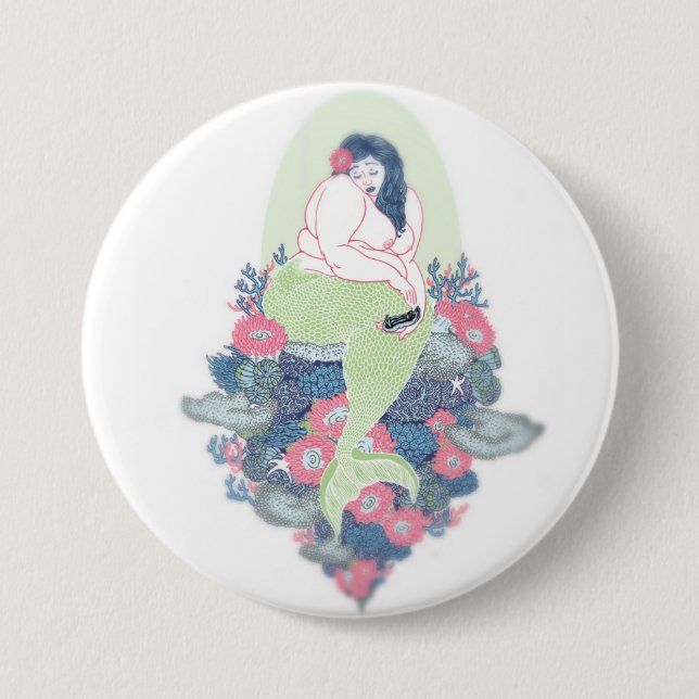 Fat Mermaid Botton Button (Front)