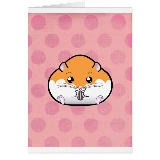 Fat Orange White Syrian Hamster Cards (Front)