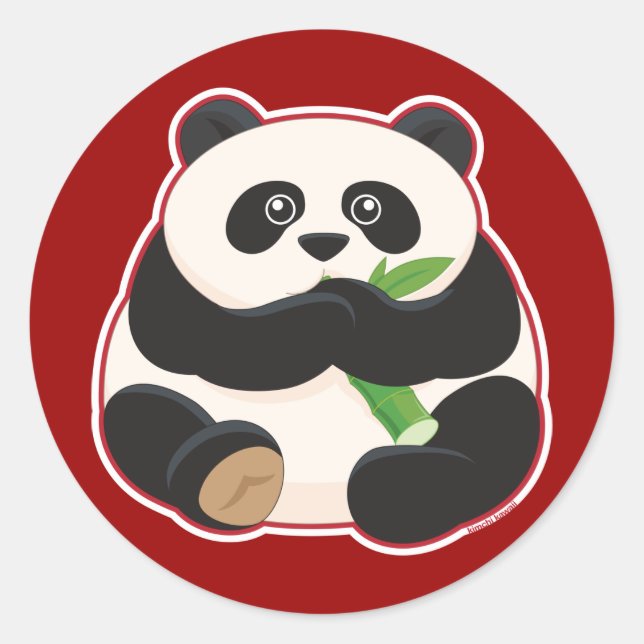 Fat Panda Classic Round Sticker (Front)