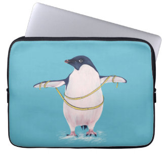 Fat Penguin On Diet Cute Funny Bird Laptop Sleeve
