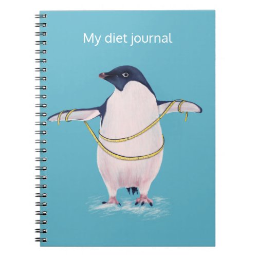Fat Penguin On Diet Cute Funny Bird Notebook