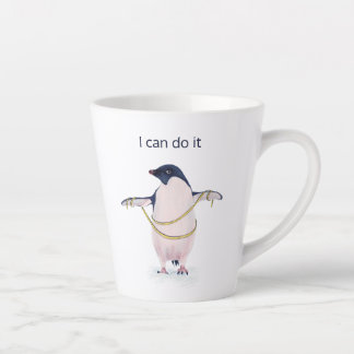 Fat Penguin On Diet Cute Funny Motivational Latte Mug
