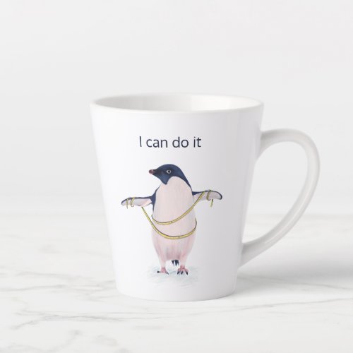 Fat Penguin On Diet Cute Funny Motivational Latte Mug