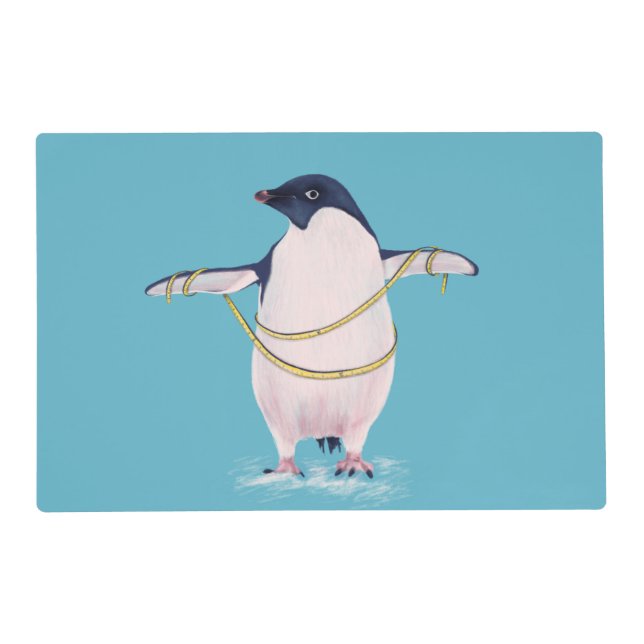 Fat Penguin On Diet Funny Placemat (Front)