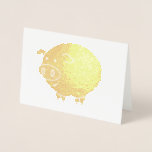 Fat Pig Cartoon Foil Card