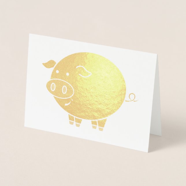 Fat Pig Cartoon Foil Card (Front)