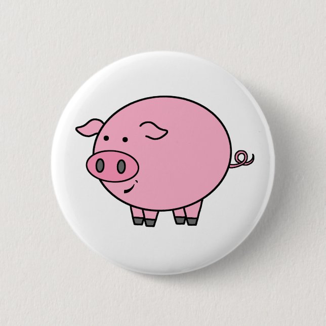 Fat Pig Pinback Button (Front)