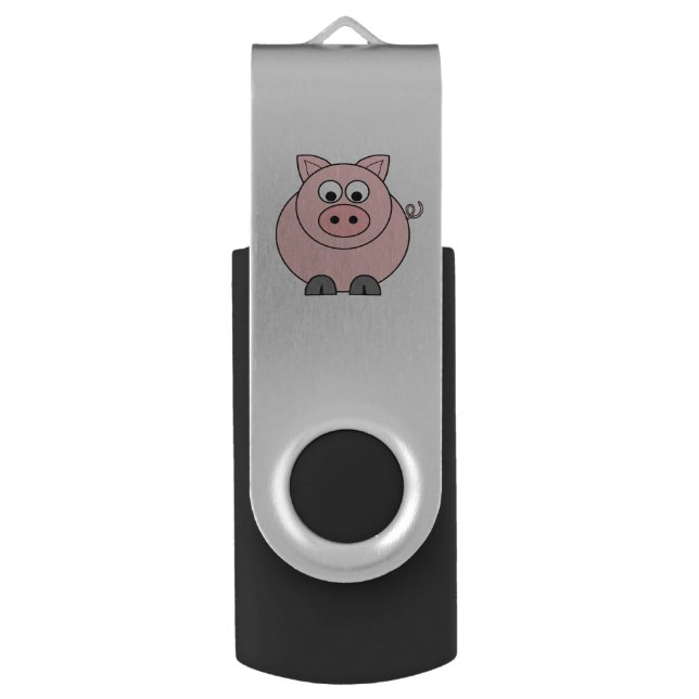 Fat Pink Pig Flash Drive (Front Vertical)