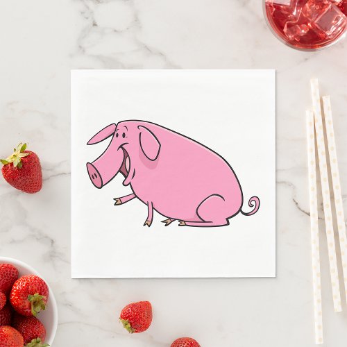 Fat Pink Pig Napkins