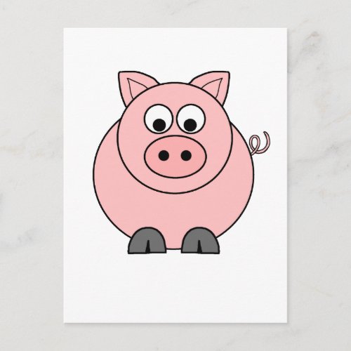 Fat Pink Pig Postcard