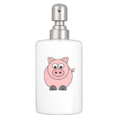 Fat Pink Pig Soap Dispenser & Toothbrush Holder (Front)
