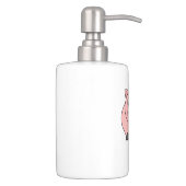 Fat Pink Pig Soap Dispenser & Toothbrush Holder (Right)