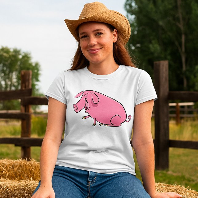 Fat Pink Pig T-Shirt (Creator Uploaded)