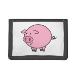 Fat Pink Pig Trifold Wallet at Zazzle