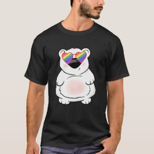 Fat Polar Bear Lgbt Stuff Teen Girl Rainbow Body P T-Shirt