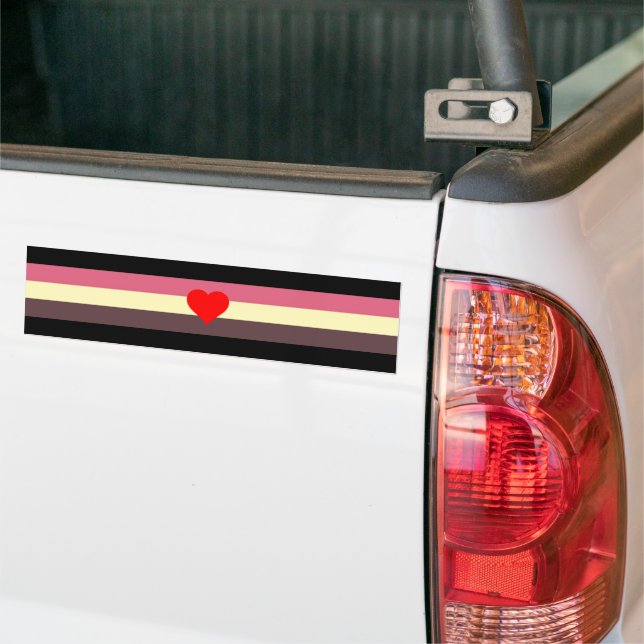 Fat Pride Flag Bumper Sticker (On Truck)