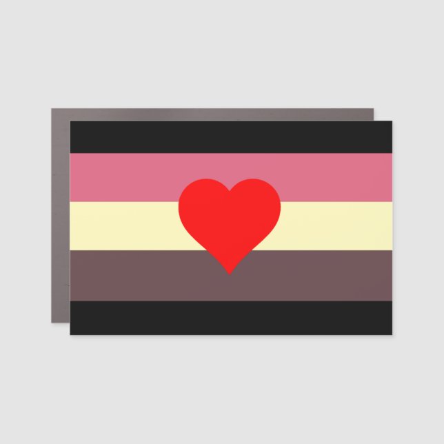 Fat Pride Flag Car Magnet (Front)