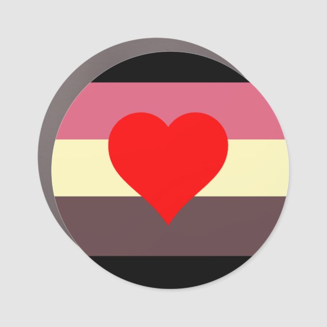 Fat Pride Flag Car Magnet (Front)
