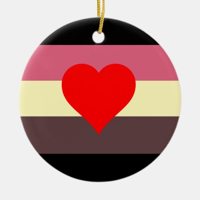 Fat Pride Flag Ceramic Ornament (Front)