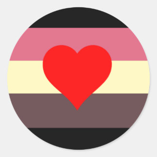 Fat Pride Flag Classic Round Sticker