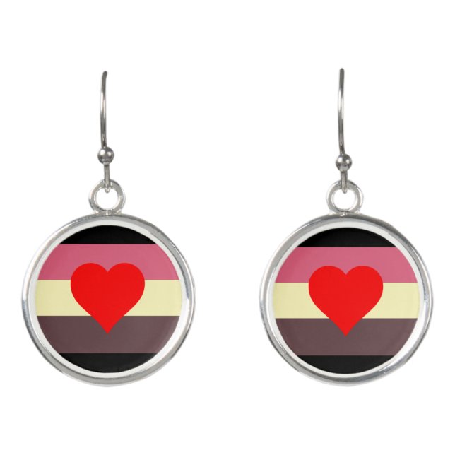 Fat Pride Flag Earrings (Front)