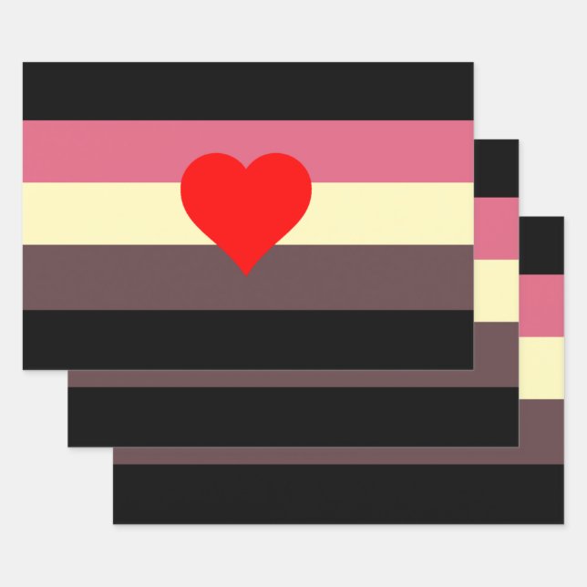 Fat Pride Flag Wrapping Paper Sheets (Set)