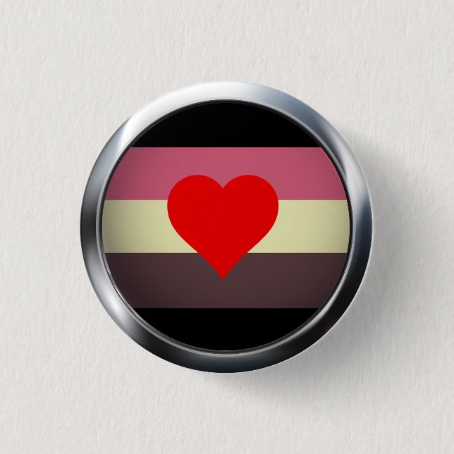 FAT PRIDE MEDALLION PINBACK BUTTON (Front)