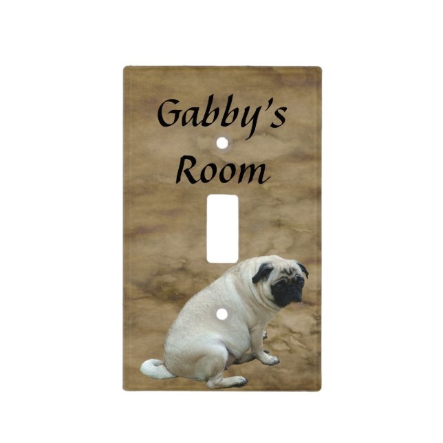 Fat Pug Light Switch Cover (Front)