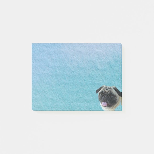 Fat Pug Portrait Post-it Notes (Front)