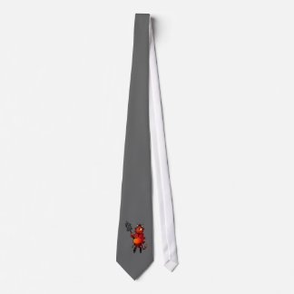 Fat red devil tie