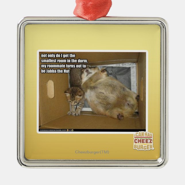 Fat roommate metal ornament (Front)