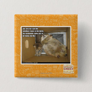 Fat roommate pinback button