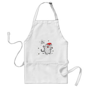 Fat Santa Cat Adult Apron