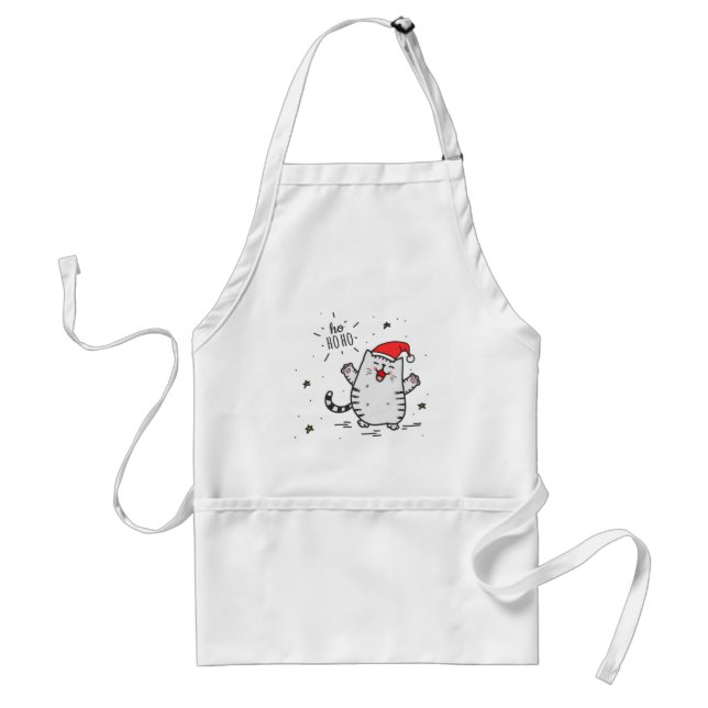 Fat Santa Cat Adult Apron (Front)