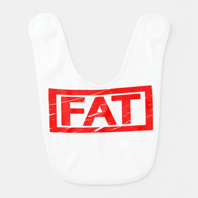 Fat Stamp Baby Bib (Front)