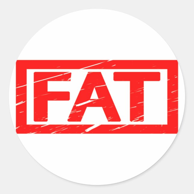 Fat Stamp Classic Round Sticker (Front)