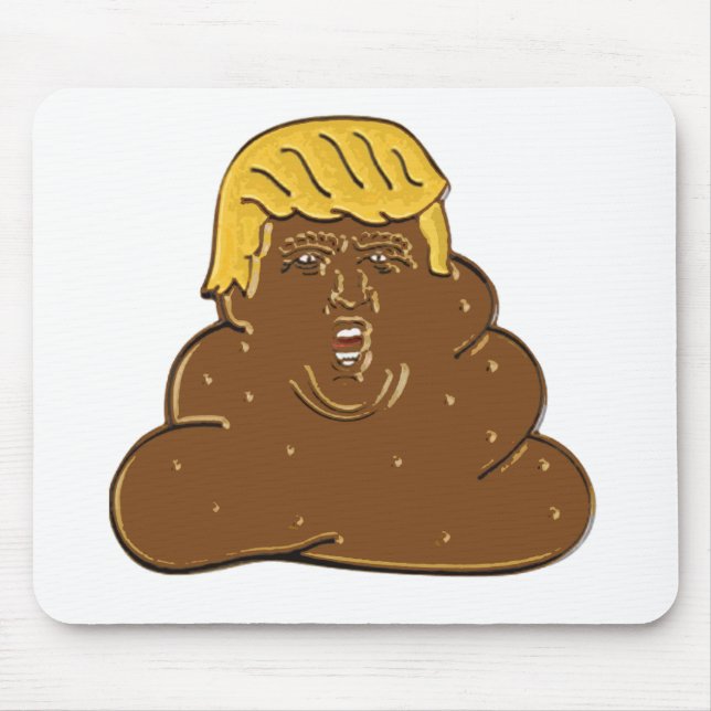 Fat Trump Emoji Poop Mouse Pad (Front)
