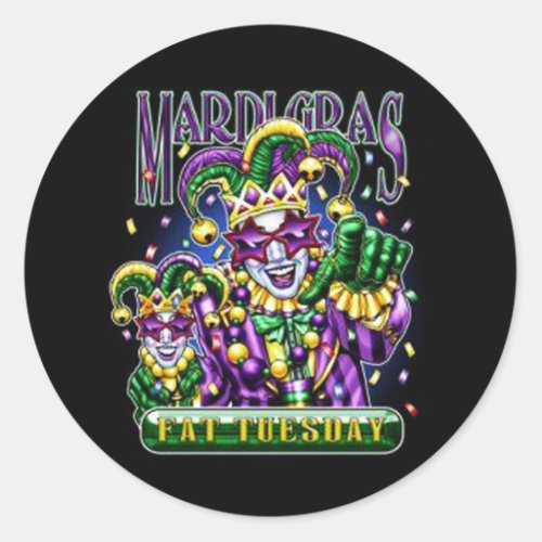 Fat Tuesday Classic Round Sticker