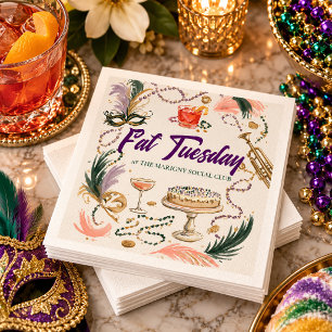 Fat Tuesday Mardi Gras Celebration Napkins