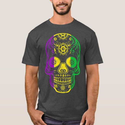 Fat Tuesday  Mardi Gras Skull T_Shirt