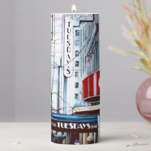 Fat Tuesday's Eve  Pillar Candle