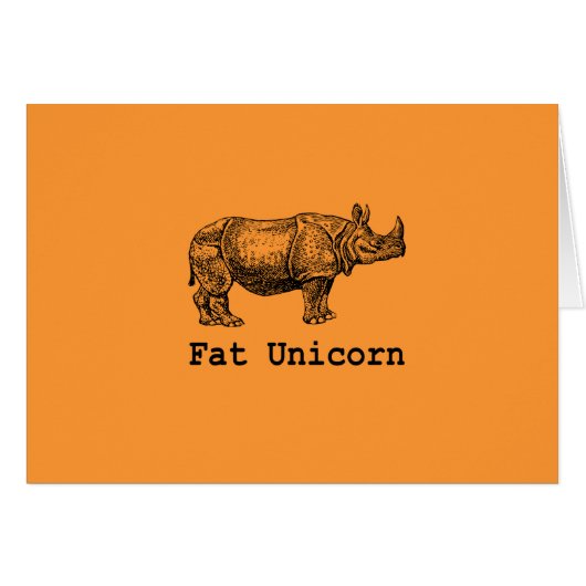 Fat Unicorn Cards (Front Horizontal)