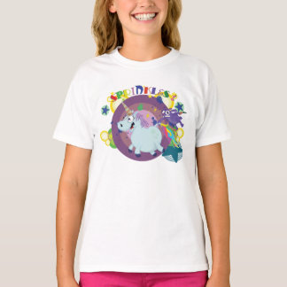 fat unicorn on the run T-Shirt
