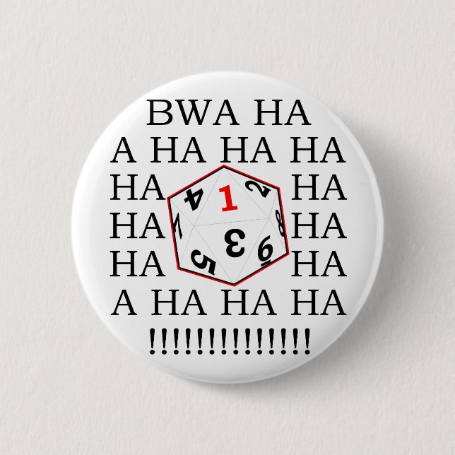 Fatal Roll Pinback Button (Front)