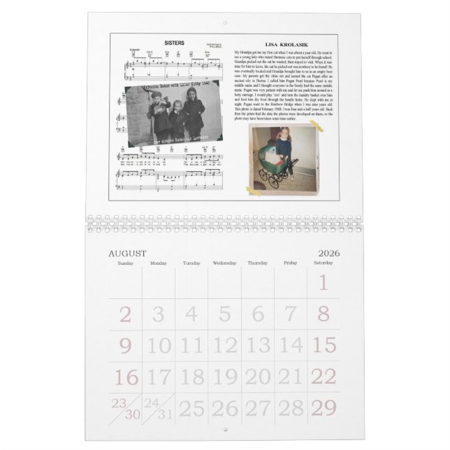 Fatboy Babushka and Friends 1st Kitty Calendar (Aug 2026)