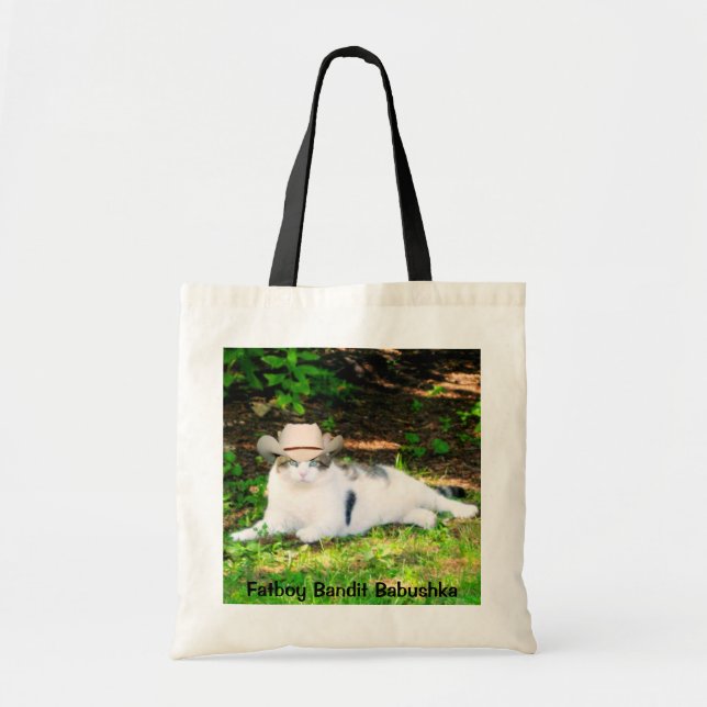 FATBOY BABUSHKA IN COWBOY HAT TOTE BAG (Front)